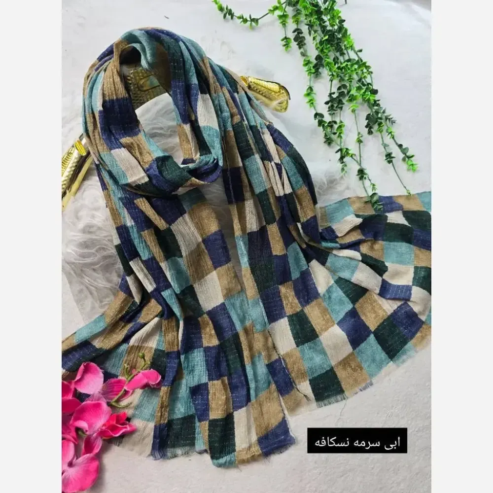 شال زنانه مدل ماه تاج جنس برشکا کریشه سافت ابعاد 195 در 58 سانتی متر
