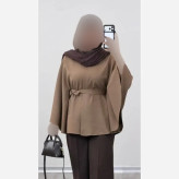 شنل زنانه مازراتی مدل دلنیا فری سایز کمربنددار