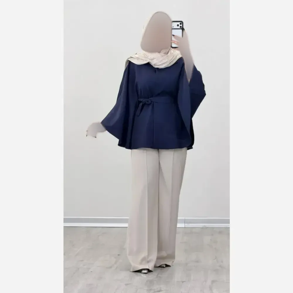 شنل زنانه مازراتی مدل دلنیا فری سایز کمربنددار