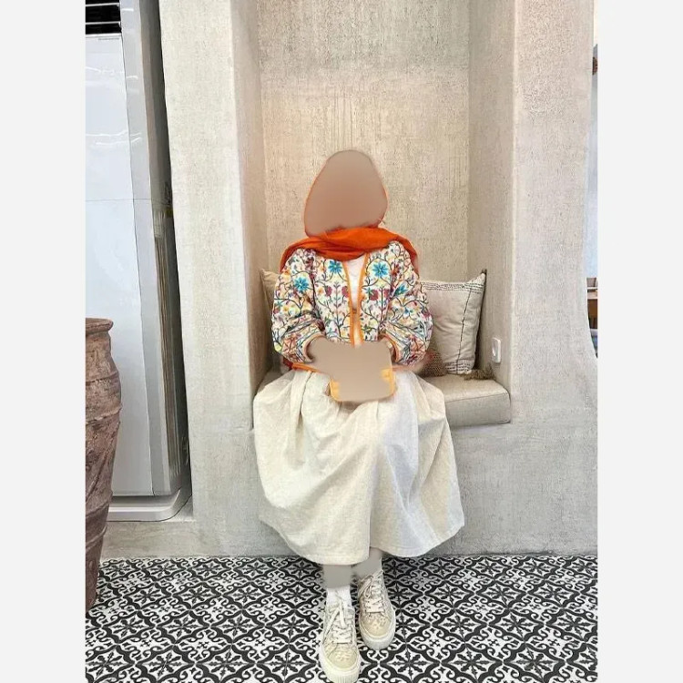 ست کت و دامن زنانه جنس لینن فری سایز تا 48