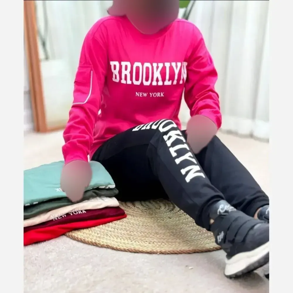 ست بلوز و شلوار زنانه مدل BROOKLYN جنس پنبه توکرکی فری سایز