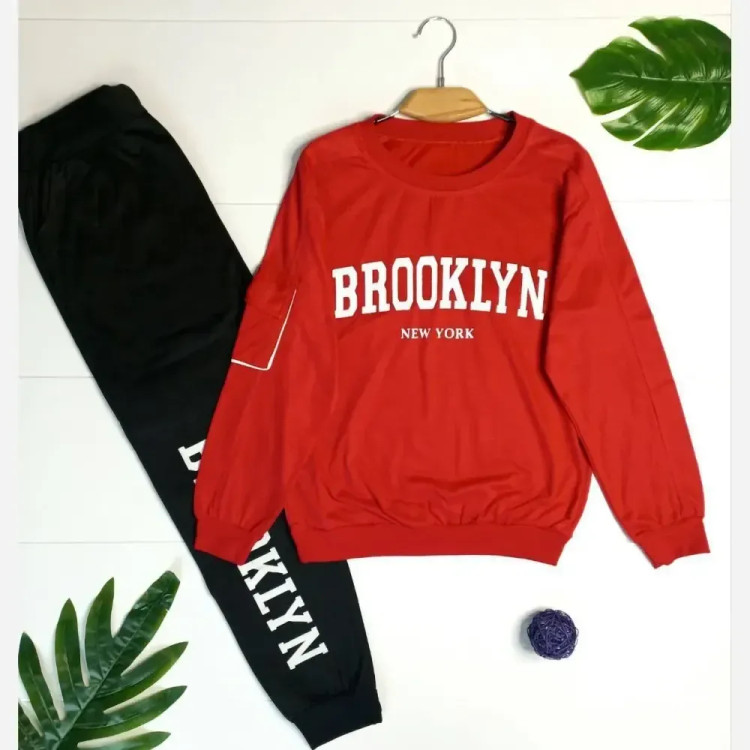 ست بلوز و شلوار زنانه مدل BROOKLYN جنس پنبه توکرکی فری سایز