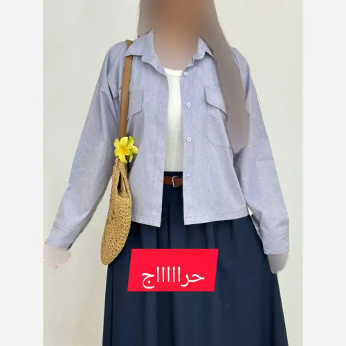 شومیز لینن باکسی دو جیب زنانه فری سایز 36 تا 46