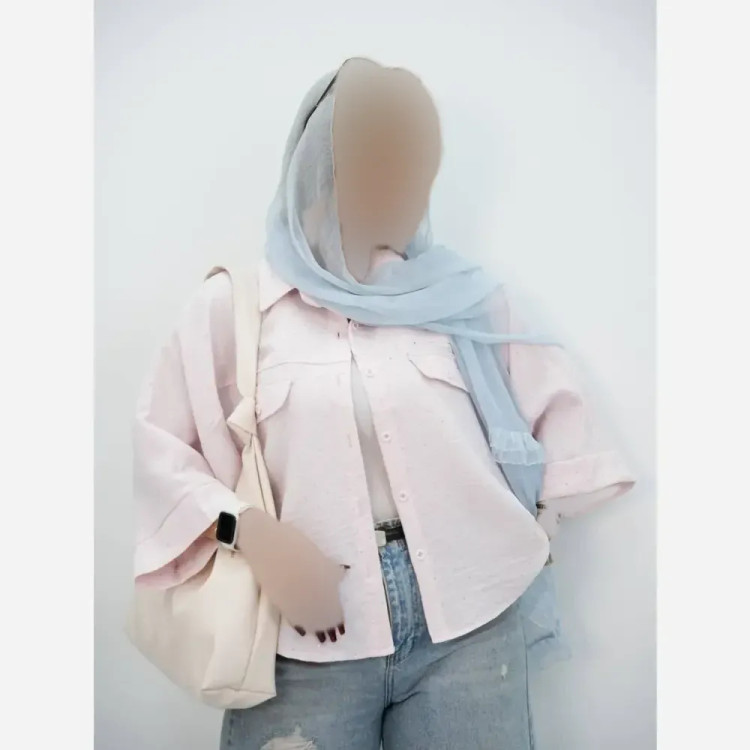 پانچ زنانه مدل ملورینا جنس شانتون حصیری نگیندار فری سایز
