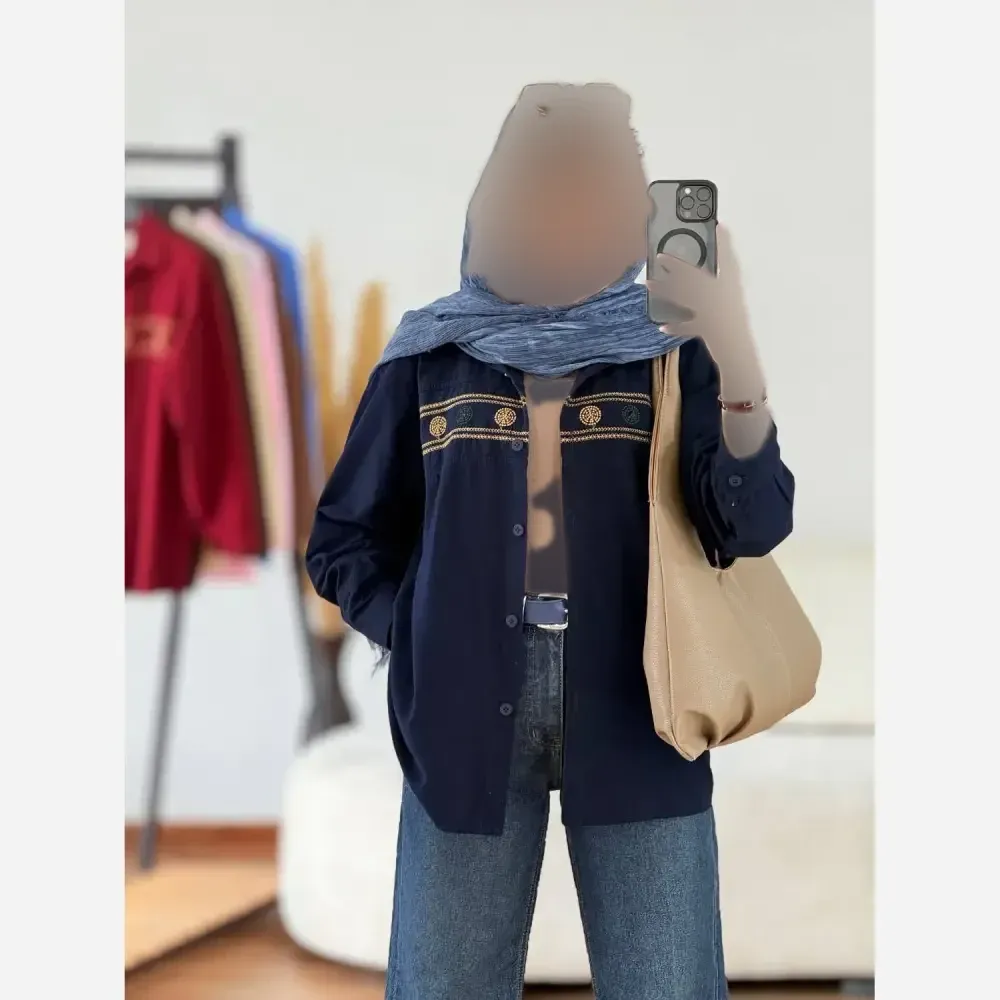 شومیز لینن زنانه مدل هدیه فری سایز تا 48