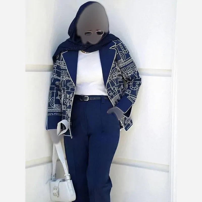 ست مانتو شلوار زنانه جنس مازراتی مدل ابریشم