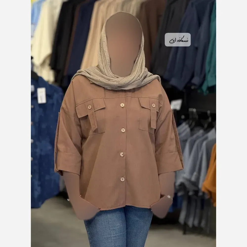 شومیز تابستانی لینن جیب بندی زنانه در رنگبندی متنوع