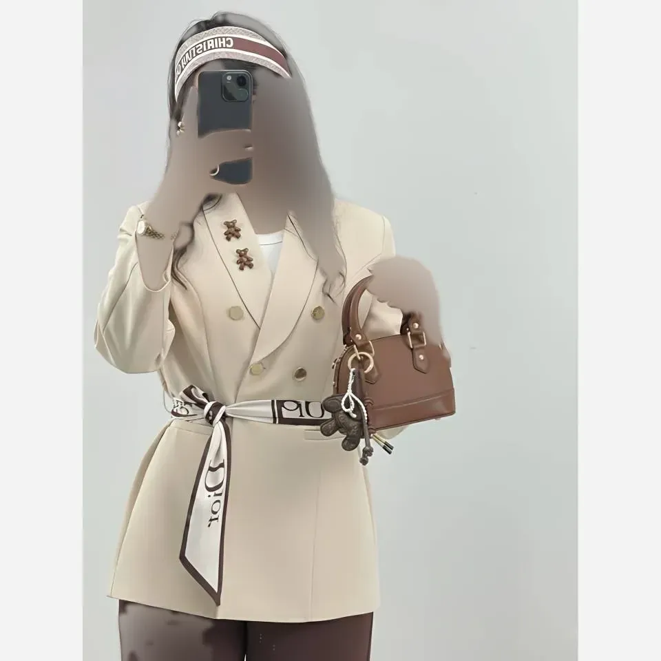 کت تک زنانه مدل شاینی جنس مازراتی به همراه کمربند