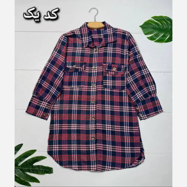 مانتو چهارخانه پشمی مدل فاخته زنانه در سایزبندی متنوع