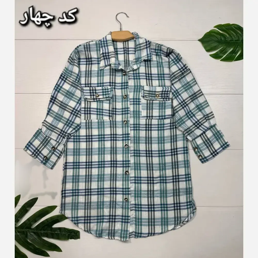 مانتو چهارخانه پشمی مدل فاخته زنانه در سایزبندی متنوع