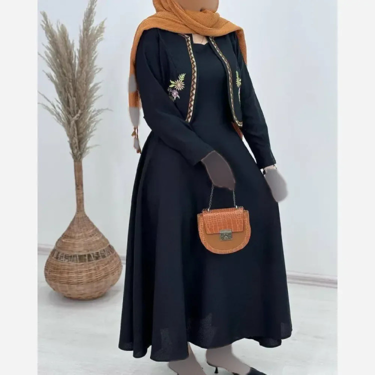 ست کت و سارافون گلدوزی زنانه مدل ژیوا فری سایز 36 تا 46
