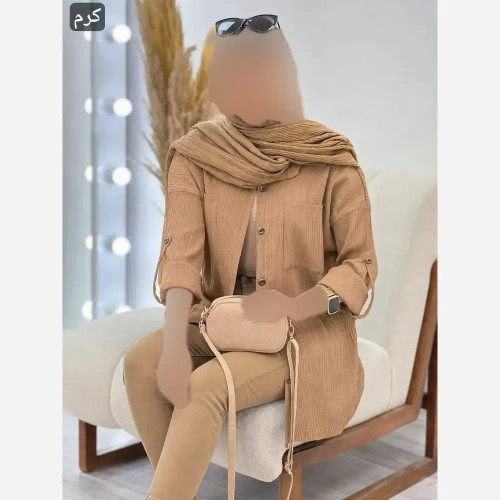 مانتو زنانه مدل حورسا جنس آیوا پلاس فری سایز 36 تا 46