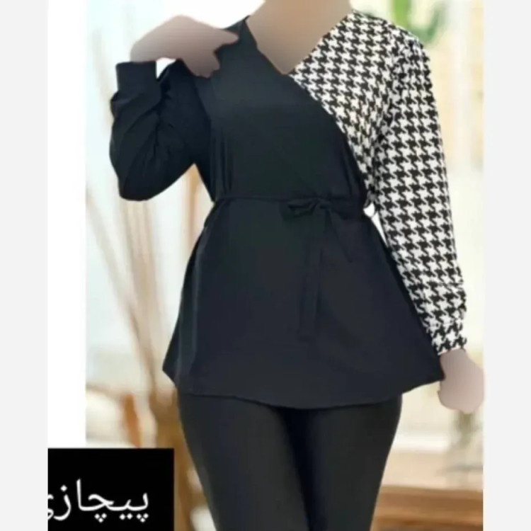 شومیز زنانه مدل رزیتا جنس الیزه فری سایز 36 تا 46 طرحدار