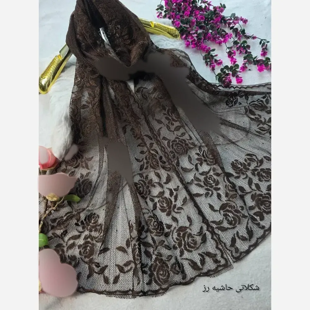شال تور دانتل مجلسی ابعاد 180 در 70 سانتیمتر