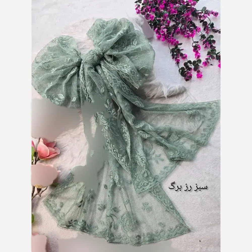 شال تور دانتل مجلسی ابعاد 180 در 70 سانتیمتر
