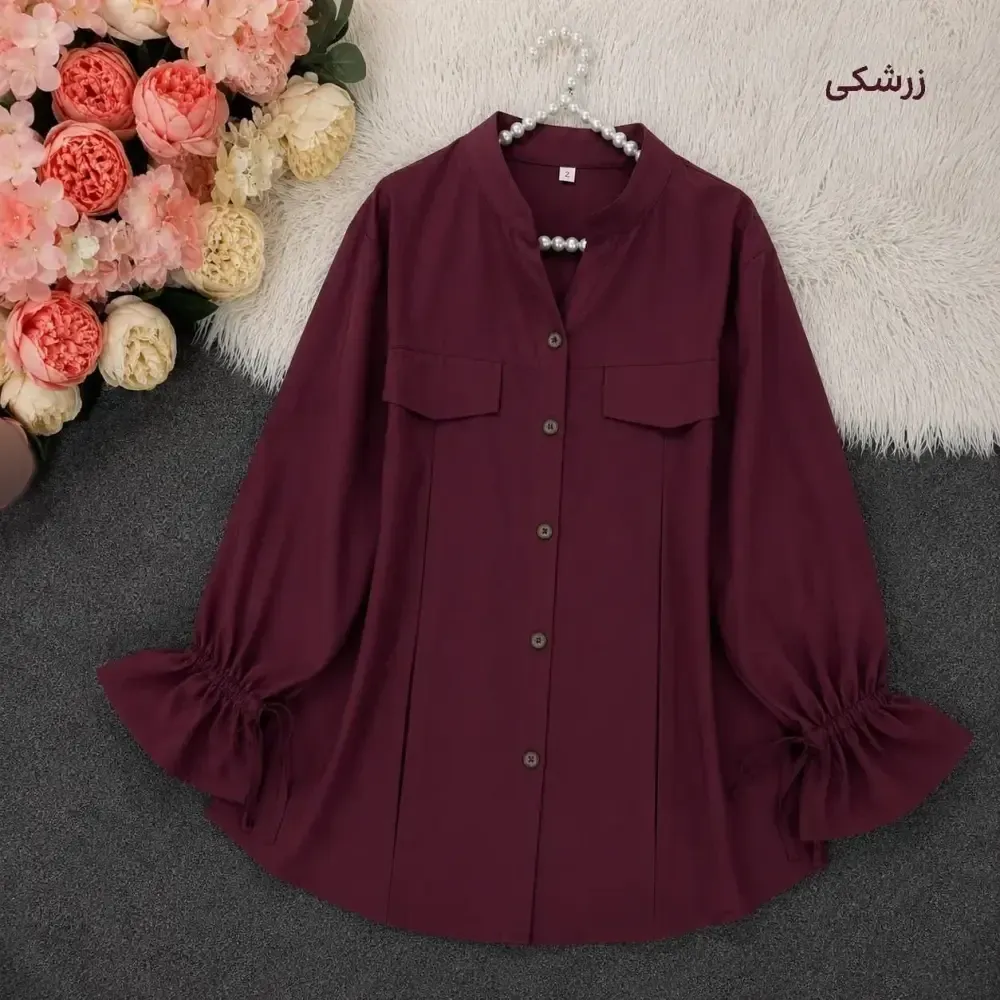 مانتو داکرون آستین عروسکی زنانه در 8 رنگ متنوع سایز 38 تا 48