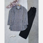 ست شومیز و شلوار زنانه جنس لاریس درجه یک سایز 38 تا 48