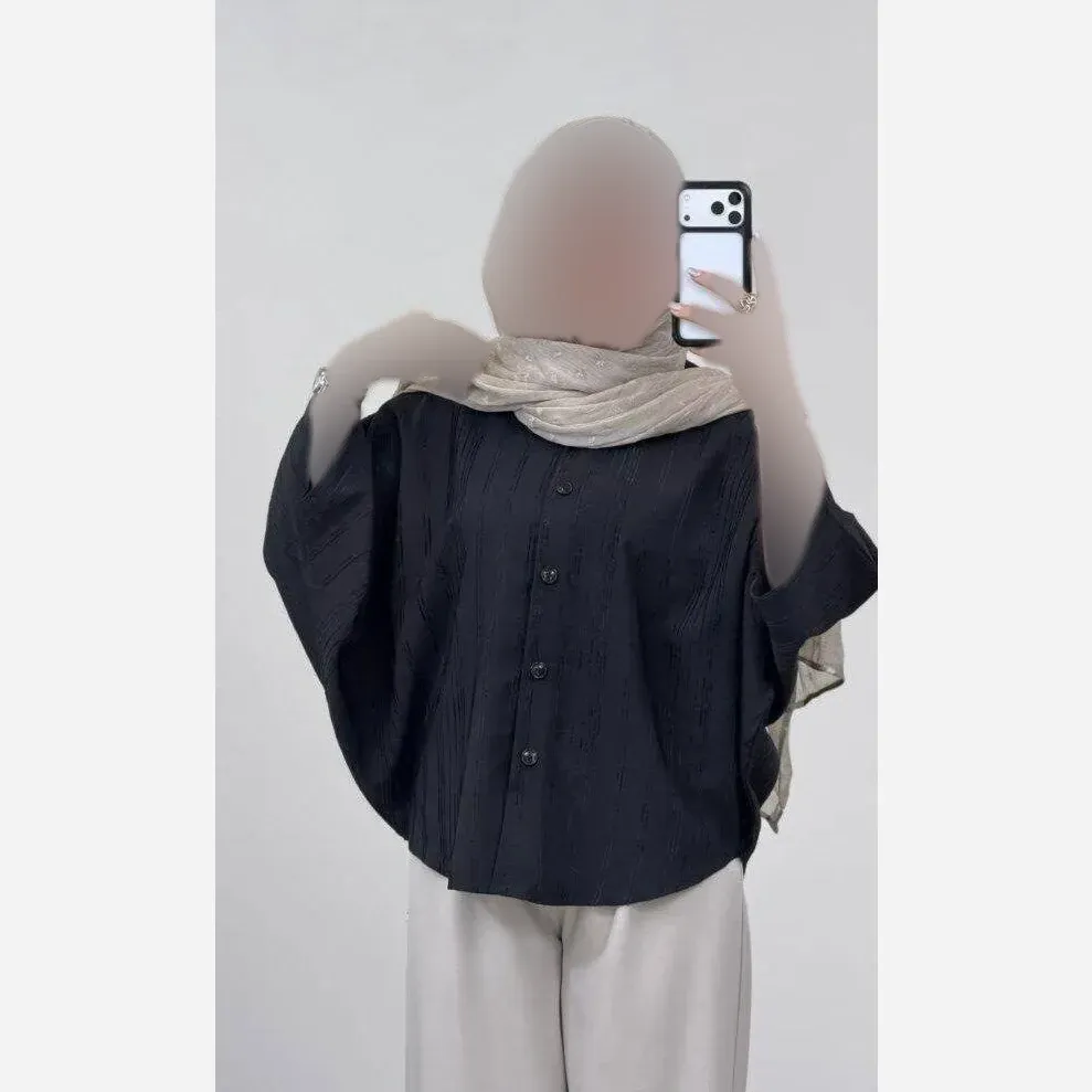 پانچ کیمونو زنانه مدل نازلی جنس صوفیا زیپی فری سایز 38 تا 50