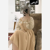 پیراهن زنانه مدل ترانه جنس شانتون و مراکشی فری سایز تا 46
