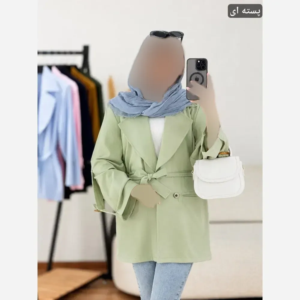مانتو کتی زنانه مدل آستین سگک دار جنس کتان لنین نچرال فری سایز