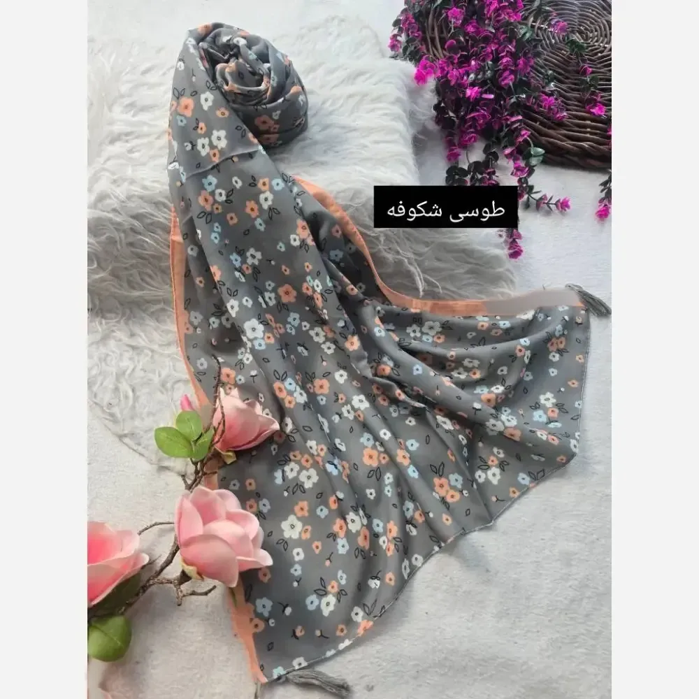 شال نخی اسلپ طرحدار مدل بهدخت ابعاد 180 در 67 سانتیمتر