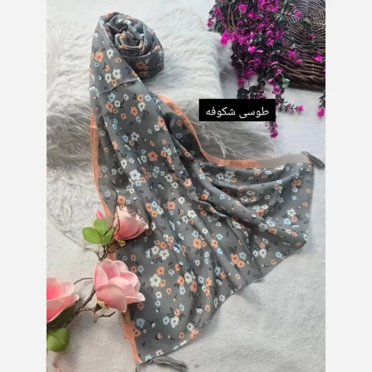 شال نخی اسلپ طرحدار مدل بهدخت ابعاد 180 در 67 سانتیمتر