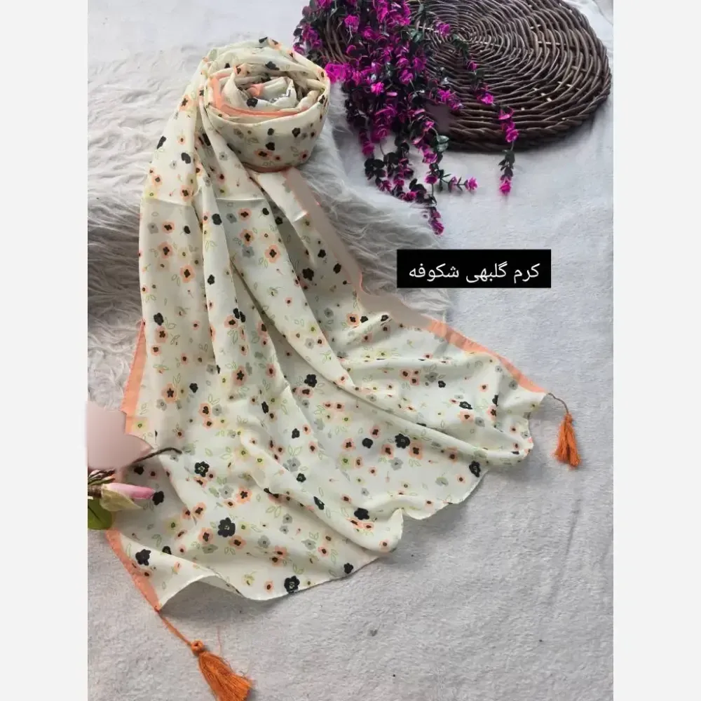 شال نخی اسلپ طرحدار مدل بهدخت ابعاد 180 در 67 سانتیمتر