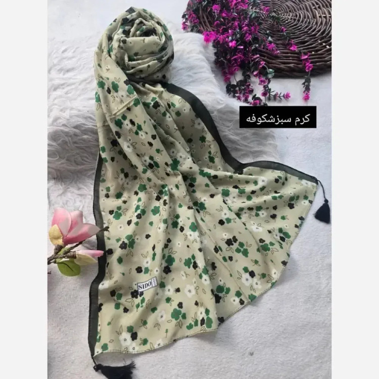 شال نخی اسلپ طرحدار مدل بهدخت ابعاد 180 در 67 سانتیمتر
