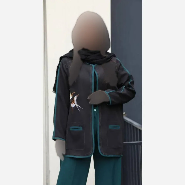کت شلوار زنانه مدل سالومه جنس مازراتی درجه یک سایز فری 36 تا 46