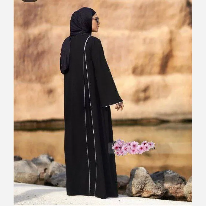 عبای زنانه مدل فرحناز جنس الیزه درجه یک فری سایز تا 50