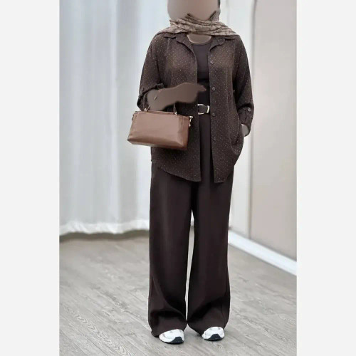 شومیز نگین دار سایز بزرگ جنس پری