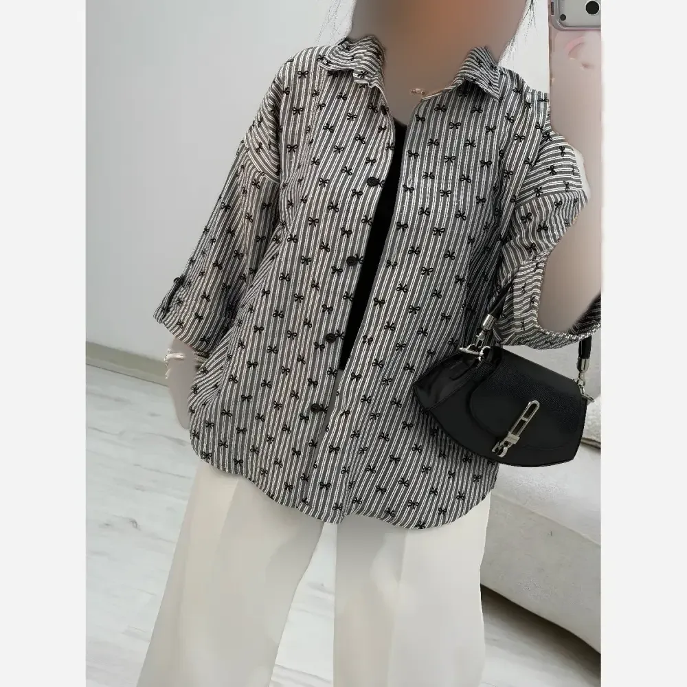 شومیز پنبه زارا شاین دار رنگین فری سایز