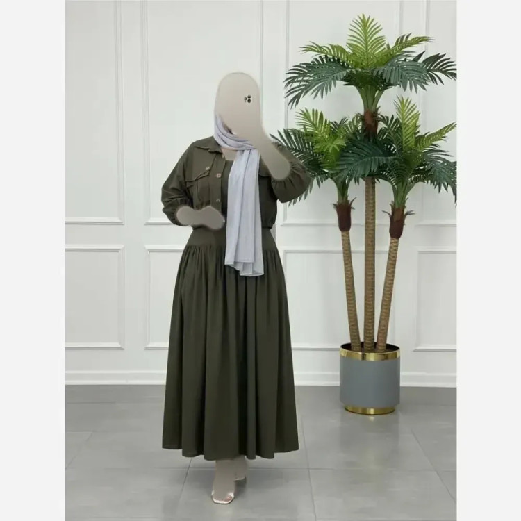 کت و سارافون زنانه لینن بلوط