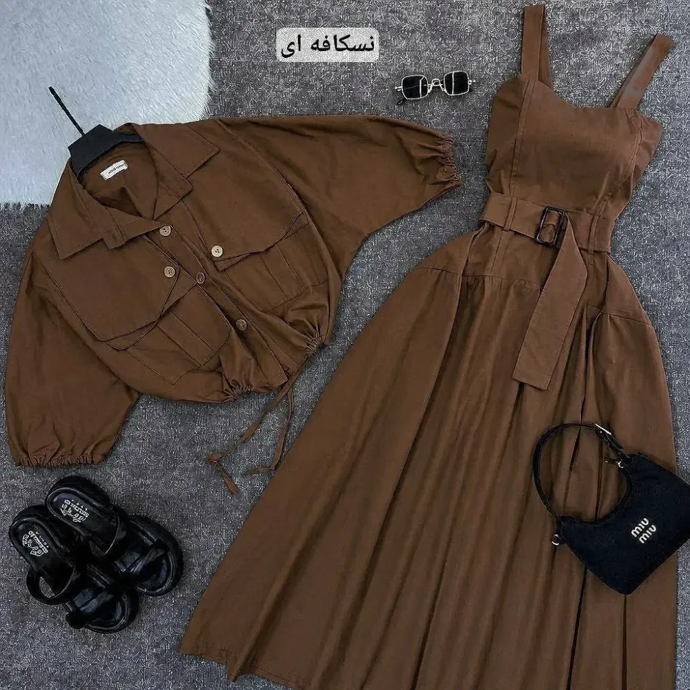 کت و سارافون زنانه لینن بلوط