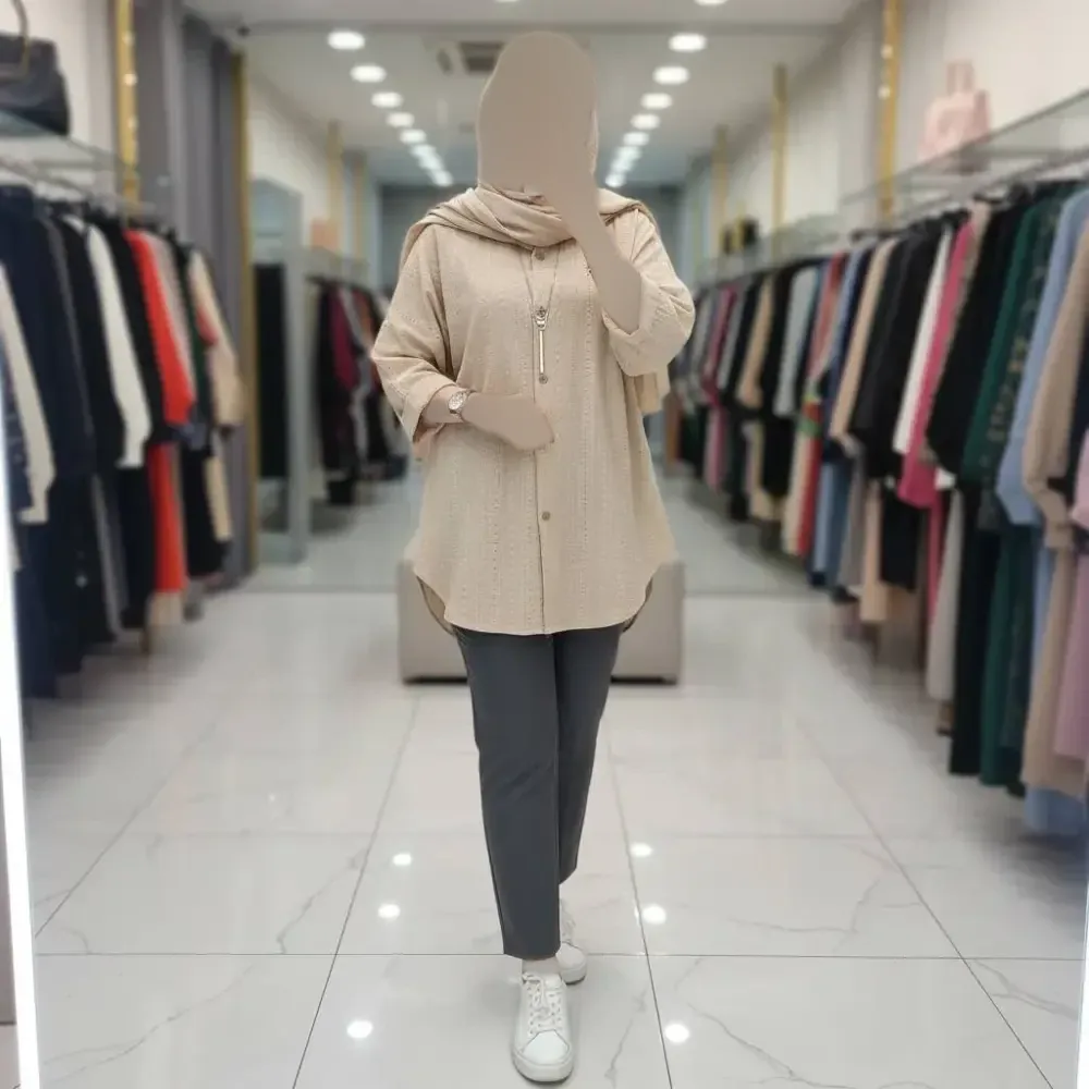 شومیز مراکشی کوک دوزی درجه یک خنک سایزبندی