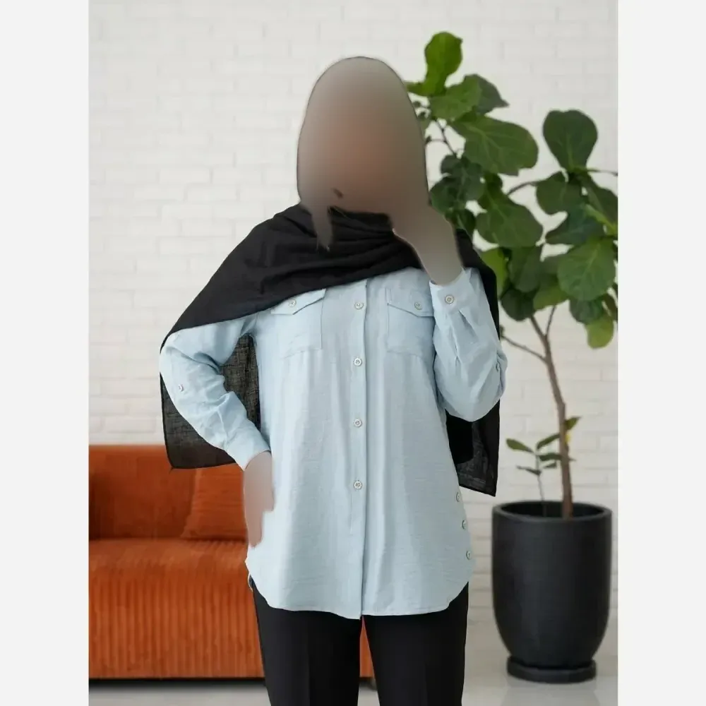مانتو دو جیب جنس سوپر شانتون سایز 38 تا 48