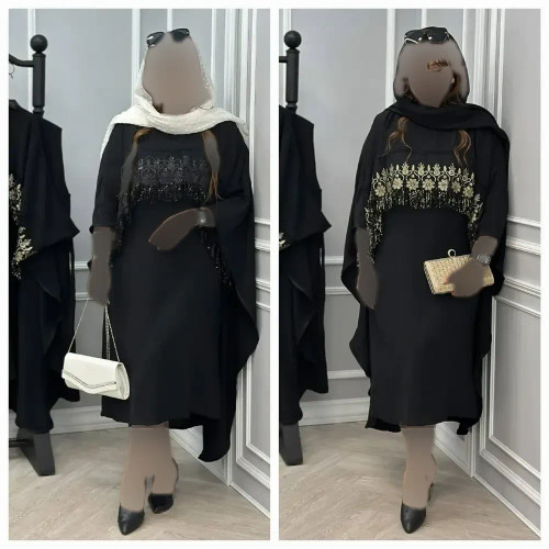 ست پیراهن رویه دار فاخر جنس کرپ بوگاتی رنگ طلایی سایز فری 38 تا 48