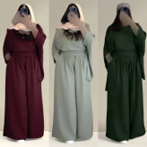 ست شومیز و شلوار زنانه جنس شانتون طرح کاشی فری سایز