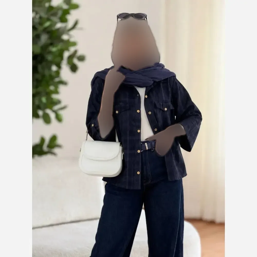 شومیز کوک دوزی پرنیا فری سایز 38 تا 46