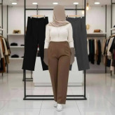 شلوار بگ زنانه مازراتی پشت کش دار رنگ بندی متنوع سایز L تا XXL