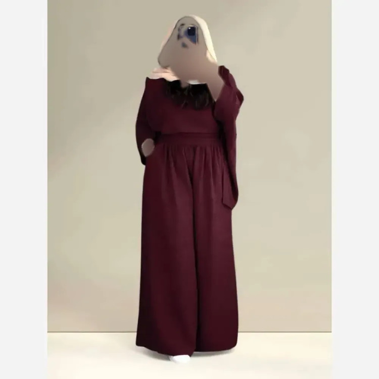 ست شومیز و شلوار زنانه جنس شانتون سایز فری 38 تا 48