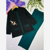 کت شلوار مازراتی گلدوزی شیک مدل پرستو سایز 40 تا 50