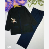 کت شلوار مازراتی گلدوزی شیک مدل پرستو سایز 40 تا 50
