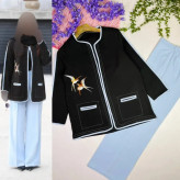 کت شلوار مازراتی گلدوزی شیک مدل پرستو سایز 40 تا 50
