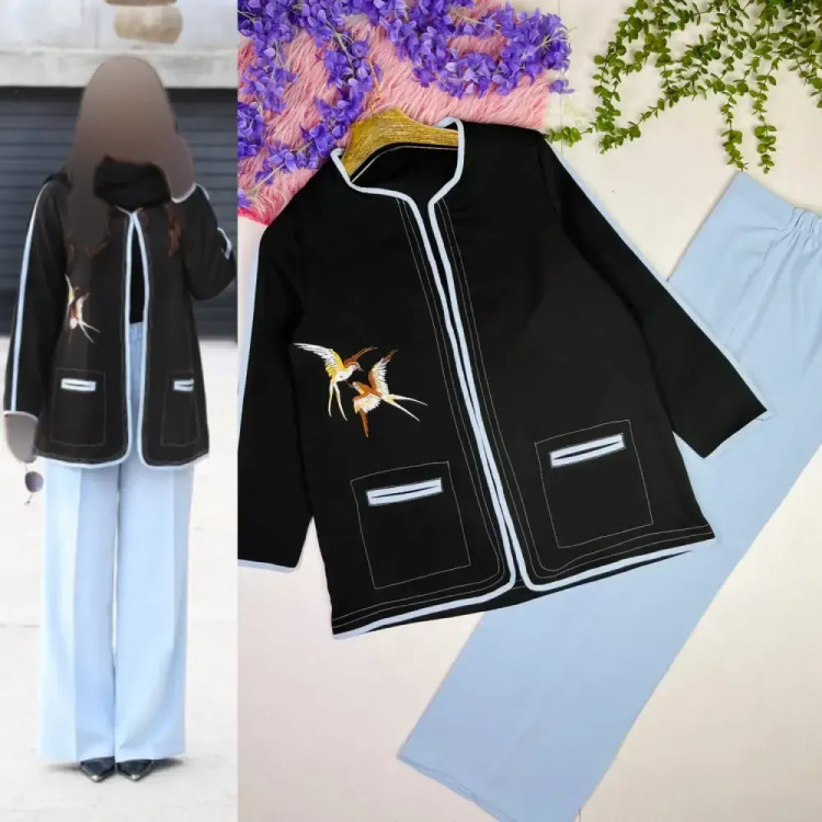 کت شلوار مازراتی گلدوزی شیک مدل پرستو سایز 40 تا 50