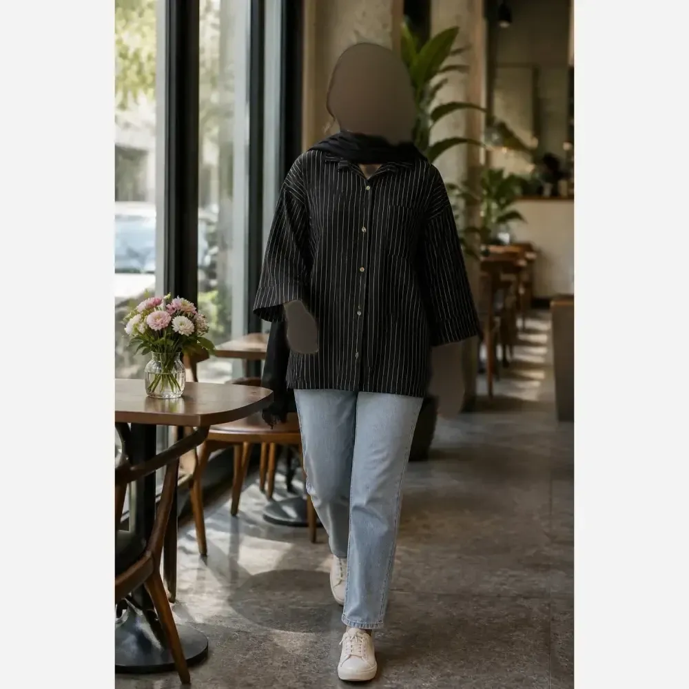 شومیز مانتویی مراکشی دیپلمات درجه یک فری سایز 38 تا 50