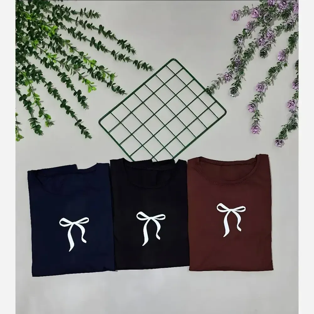 تیشرت لانگ پاپیون سوپر پنبه زنانه رنگ سورمه ای و قهوه ای