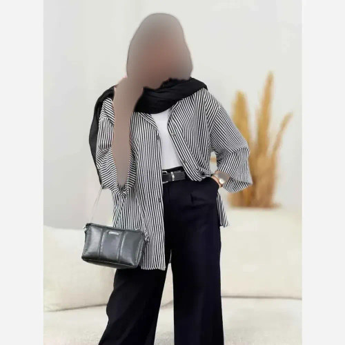 شومیز تابستانی زنانه پرنیا جنس مراکشی سوزنی فری سایز