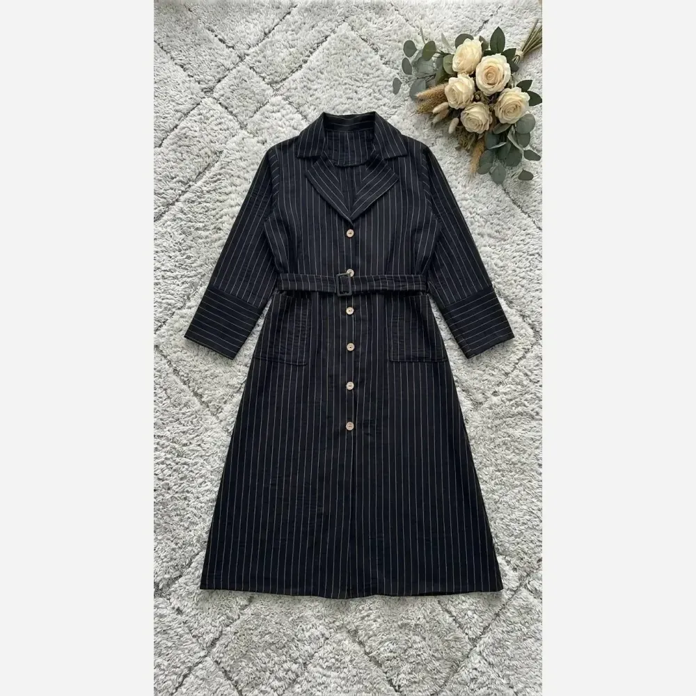مانتو بلند دیپلمات صوفیا شانتون درجه یک رنگ مشکی فری سایز
