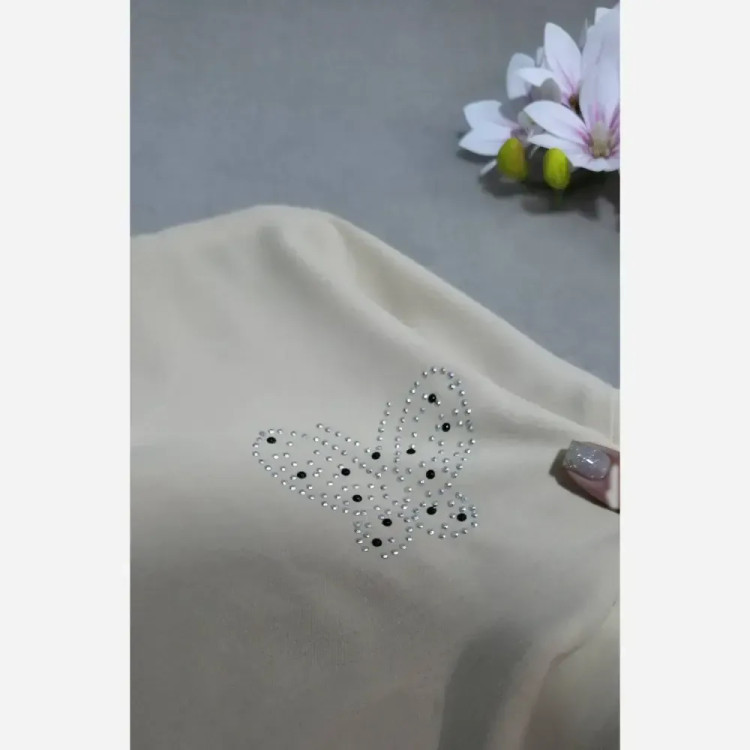 ست تابستانه نارسیس جنس ابروبادی فری سایز رنگ کرم و نسکافه ای
